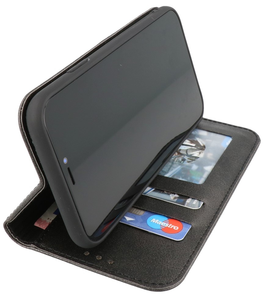 Magnetic Folio Book Case for Samsung Galaxy S22 Ultra Black