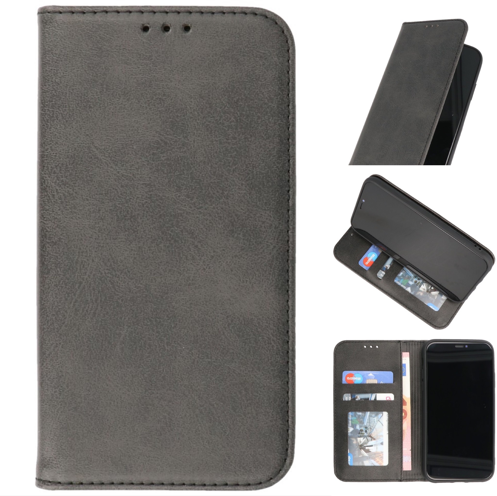 Magnetic Folio Book Case for Samsung Galaxy A22 4G Black