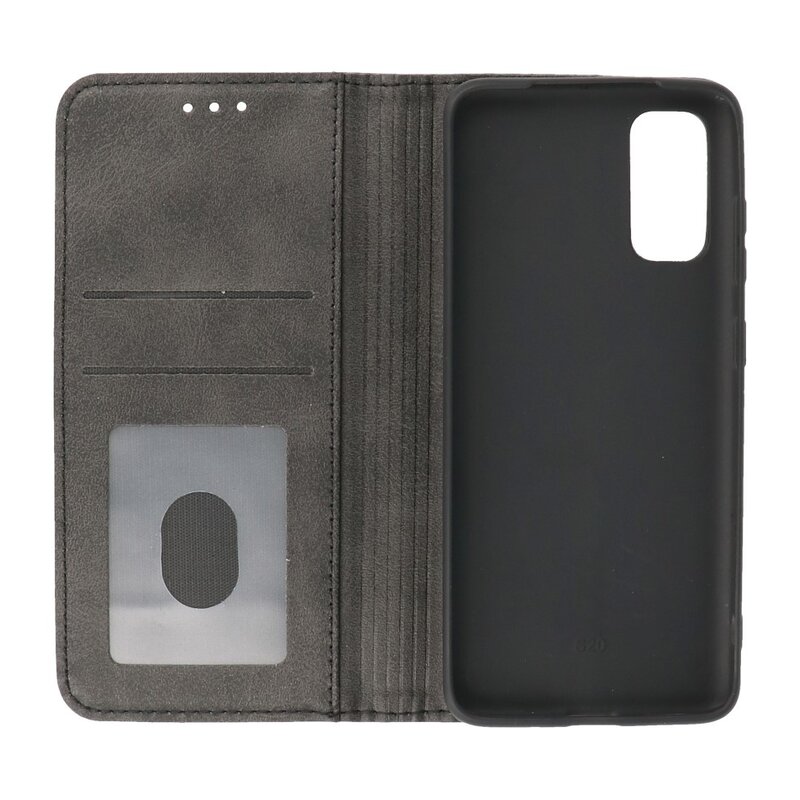 Magnetisk Folio Book Cover til Samsung Galaxy S20 Sort