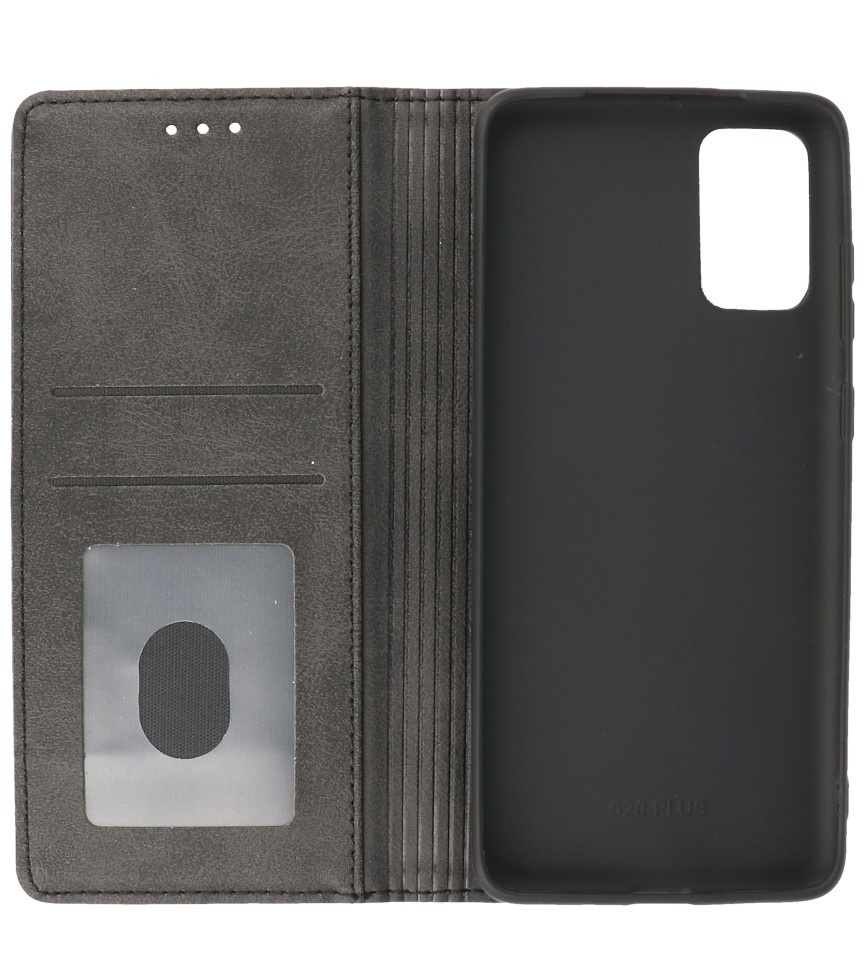 Magnetic Folio Book Case for Samsung Galaxy S20 Plus Black