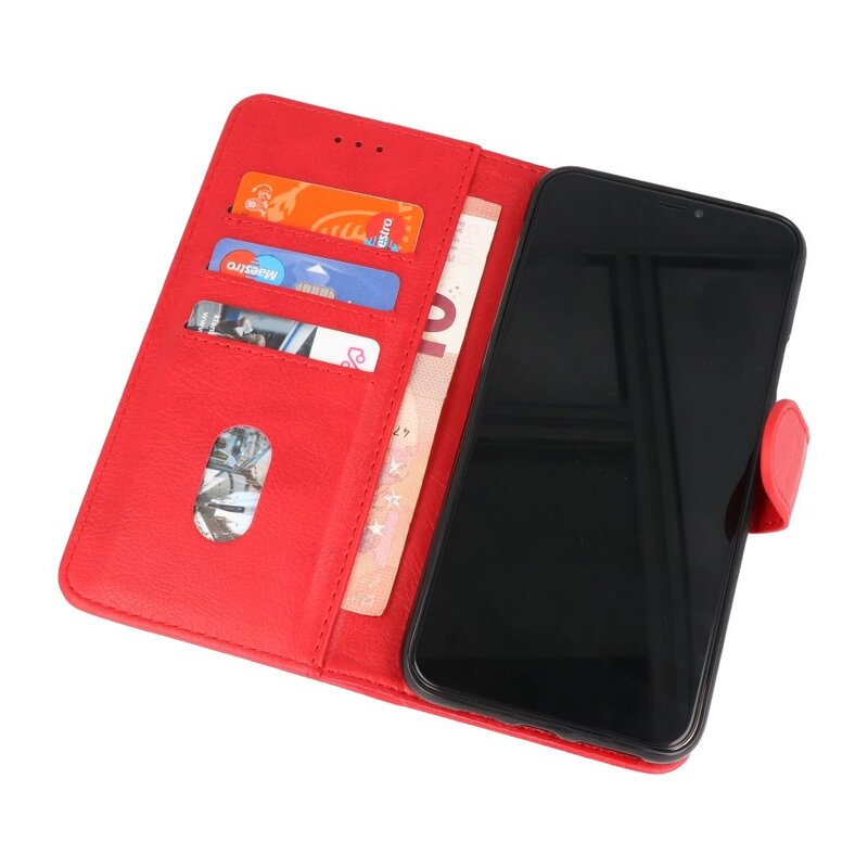Bookstyle Wallet Cases Hoesje voor iPhone XR Rood
