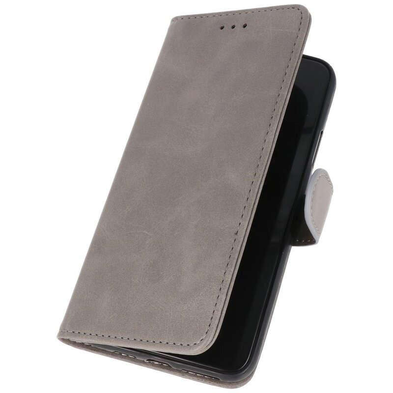 Bookstyle Wallet Cases Hoesje voor iPhone XR Grijs