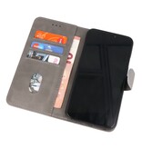 Bookstyle Wallet Cases Hoesje voor iPhone XR Grijs