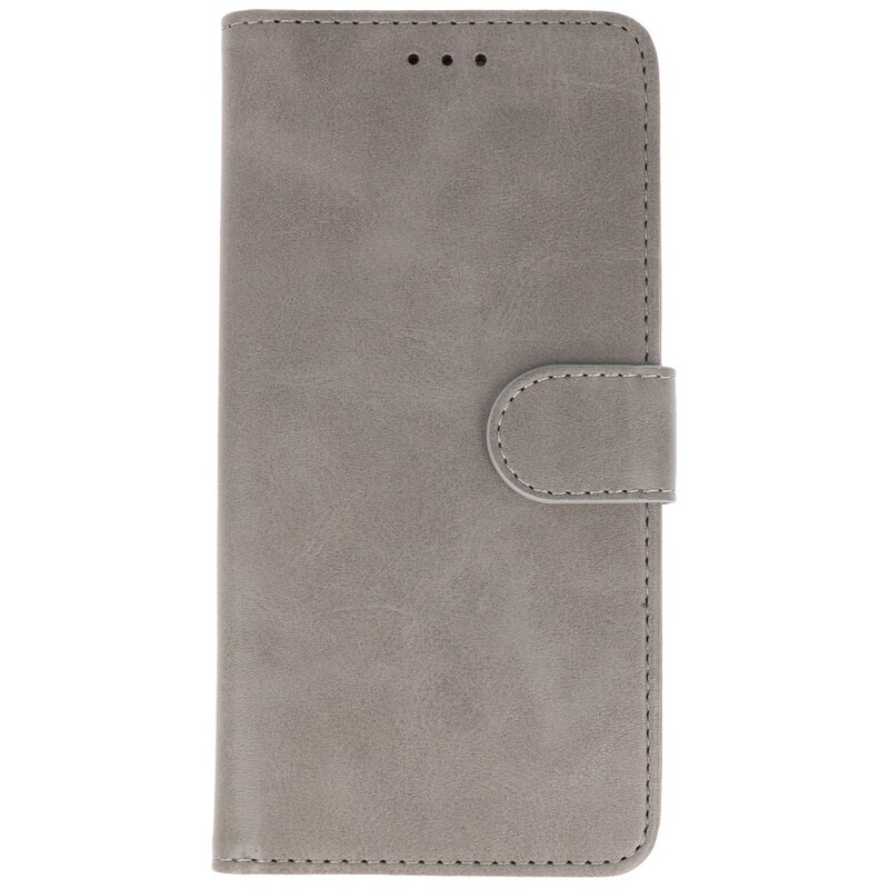 Bookstyle Wallet Cases Hoesje voor iPhone XR Grijs