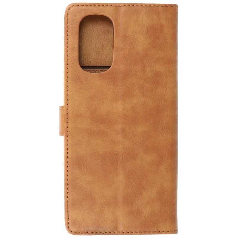 Bookstyle Wallet Cases Hoesje Motorola Moto G22 Bruin