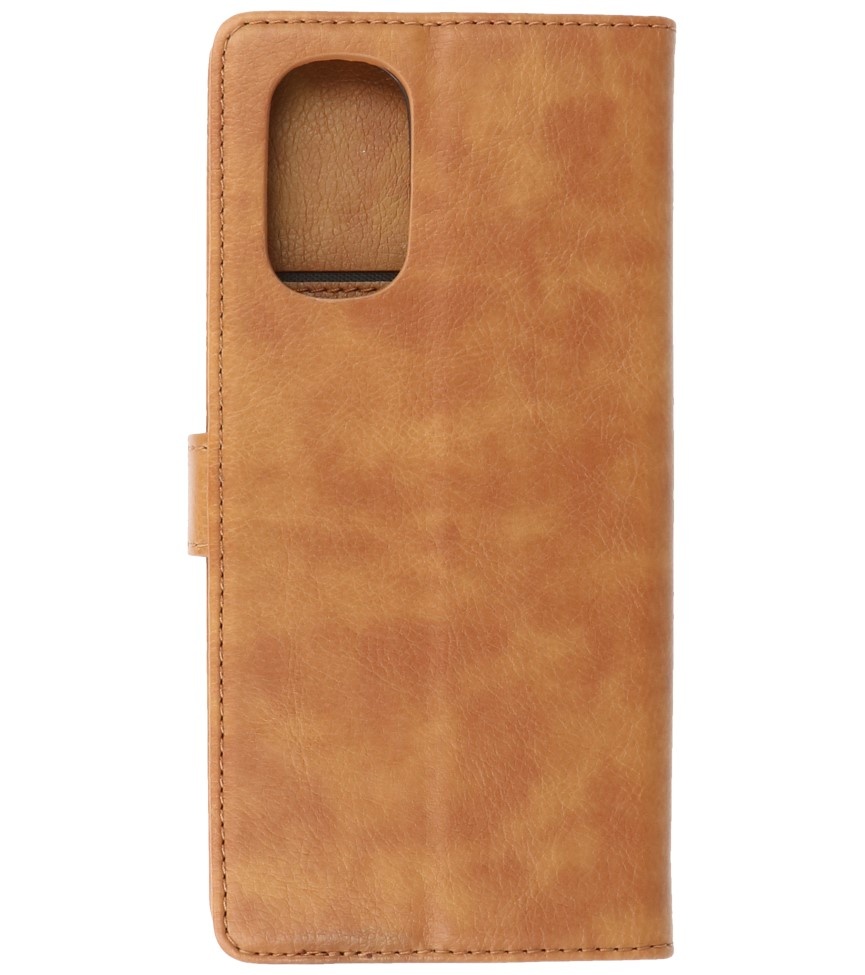 Bookstyle Wallet Cases Hülle Motorola Moto G22 Braun