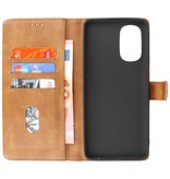Bookstyle Wallet Cases Coque Motorola Moto G22 Marron