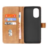 Bookstyle Wallet Cases Hoesje Motorola Moto G22 Bruin