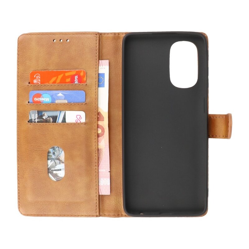 Bookstyle Wallet Cases Case Motorola Moto G22 Brown