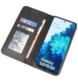 Magnetisch Folio Book Case voor Samsung Galaxy S20 FE Zwart