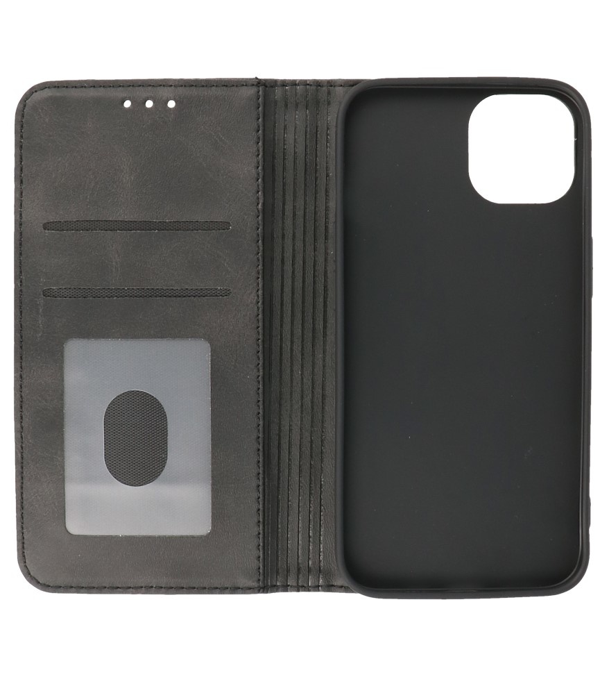 Magnetisch Folio Book Case voor iPhone 13 Zwart