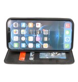 Magnetic Folio Book Case für iPhone 13 Schwarz