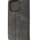 Magnetic Folio Book Case für iPhone 13 Pro Schwarz