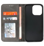 Magnetic Folio Book Case für iPhone 13 Pro Schwarz