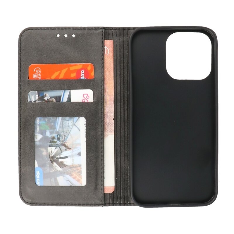 Custodia a libro magnetica Folio per iPhone 13 Pro nera