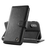 Custodia in vera pelle per iPhone Xs Max nera