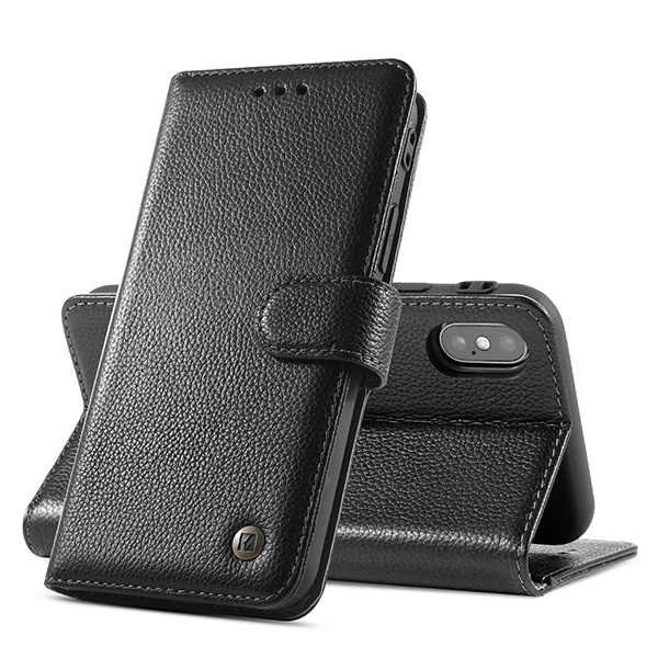 Genuine Leather Case for iPhone Xs Max Black