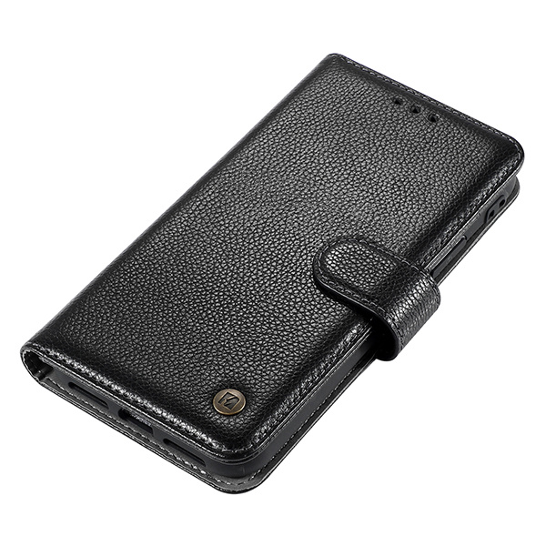 Funda de piel auténtica para iPhone Xs Max Negro