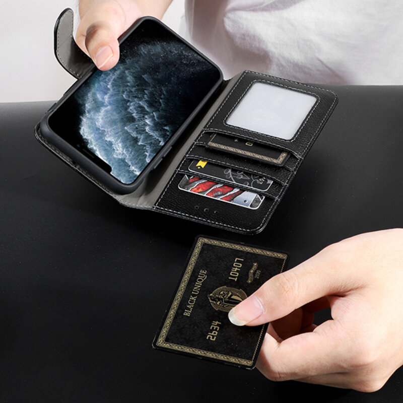 Custodia in vera pelle per iPhone Xs Max nera