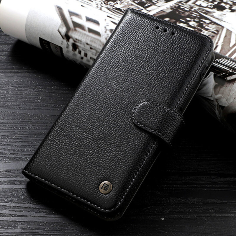 Custodia in vera pelle per iPhone Xs Max nera