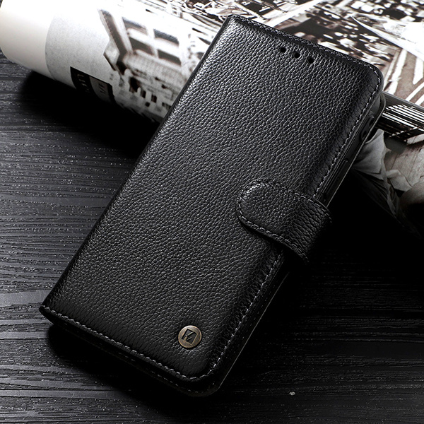 Genuine Leather Case for iPhone Xs Max Black