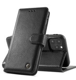 Echte Ledertasche für iPhone 11 Pro Schwarz