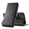 Etui en cuir véritable pour iPhone 11 Pro Max Noir