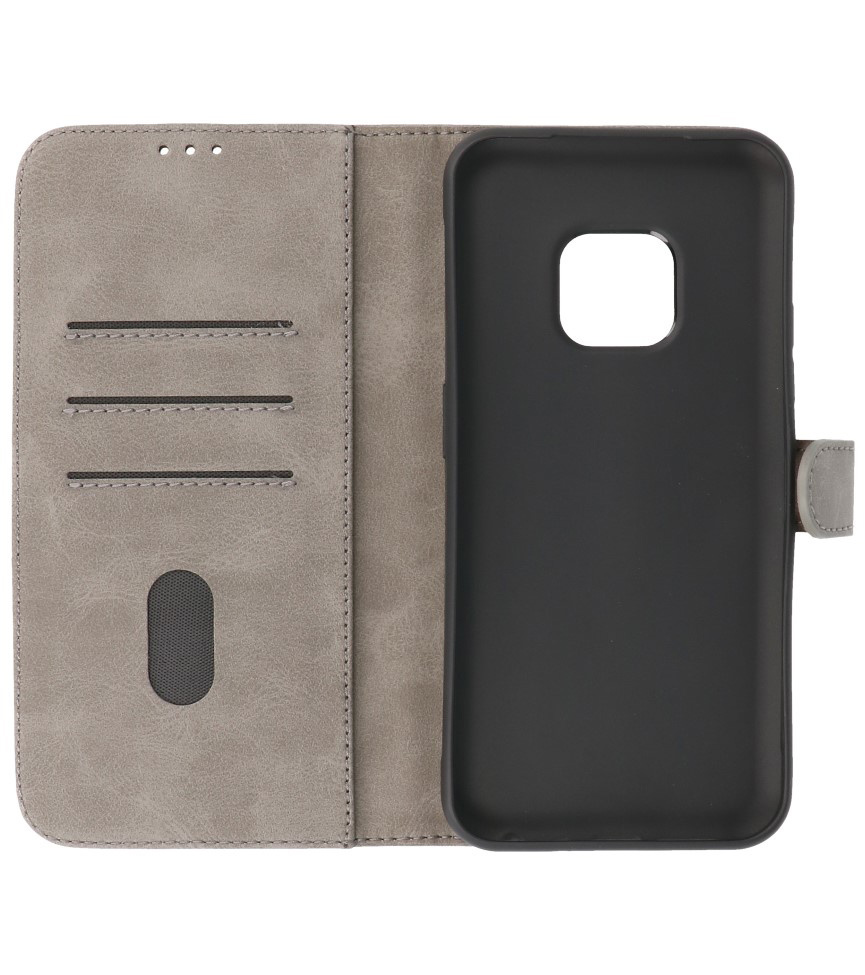 Bookstyle Wallet Cases Etui pour Nokia XR20 Gris