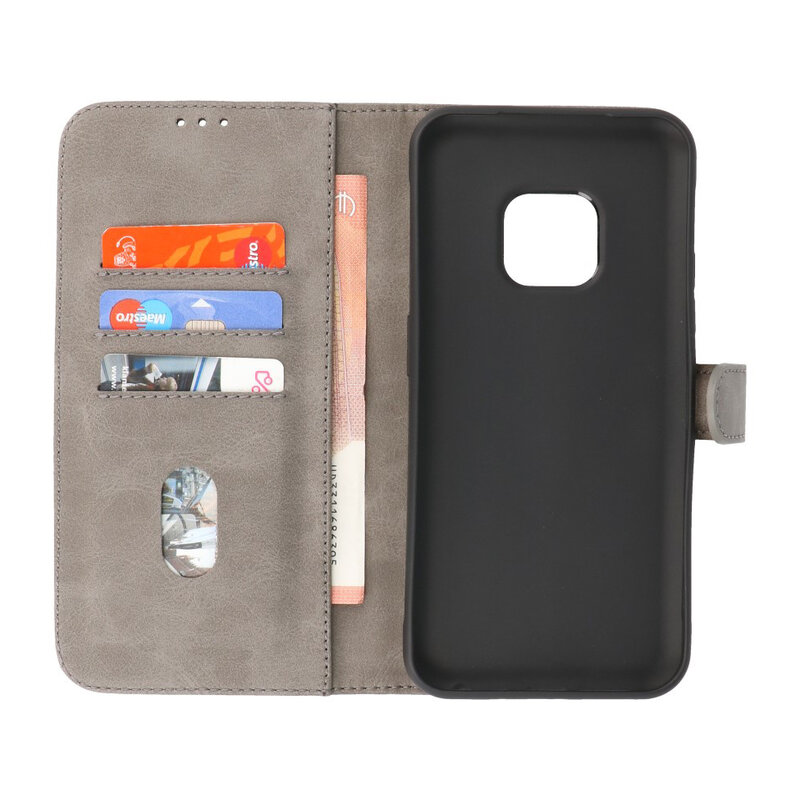 Bookstyle Wallet Cases Hoesje voor Nokia XR20 Grijs
