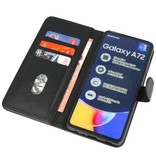 Custodia a portafoglio Bookstyle per Samsung Galaxy A72 5G nera