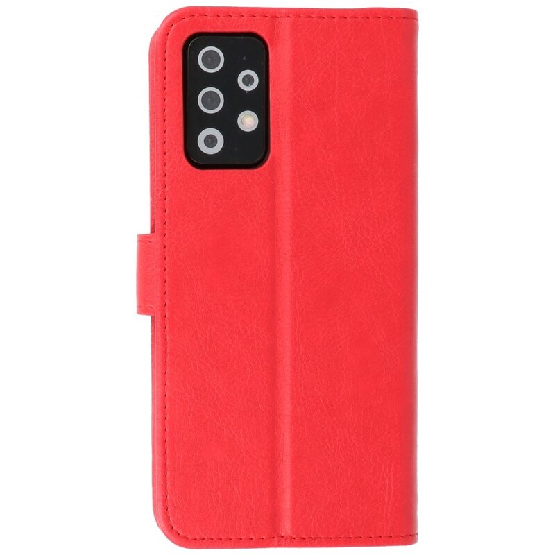 Bookstyle Wallet Tasker Taske til Samsung Galaxy A72 5G Rød