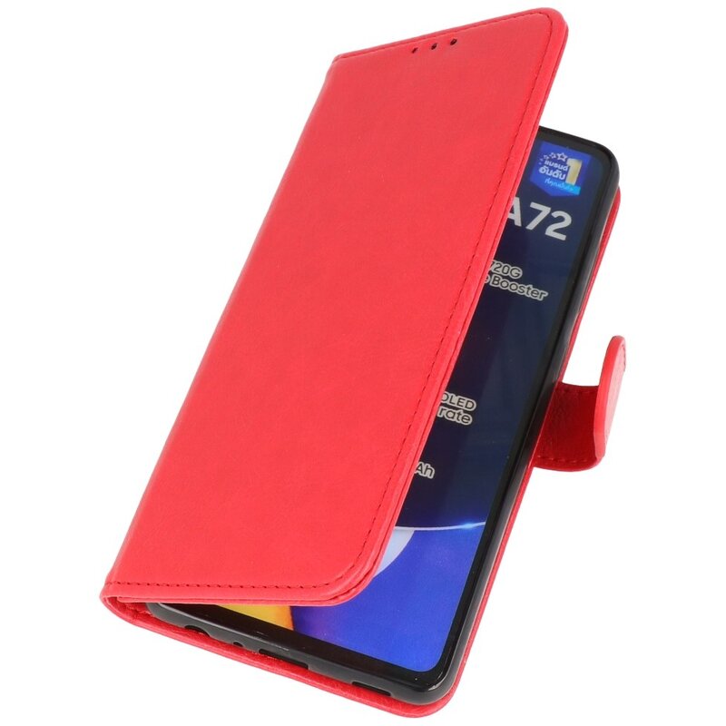 Bookstyle Wallet Cases Case for Samsung Galaxy A72 5G Red