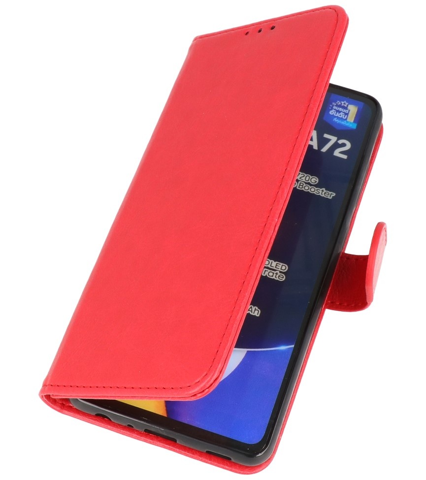 Custodia a portafoglio Bookstyle per Samsung Galaxy A72 5G Red