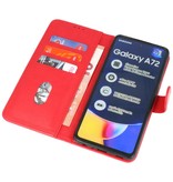 Étuis Portefeuille Bookstyle pour Samsung Galaxy A72 5G Rouge