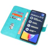 Bookstyle Wallet Cases Hoesje voor Samsung A72 5G Groen