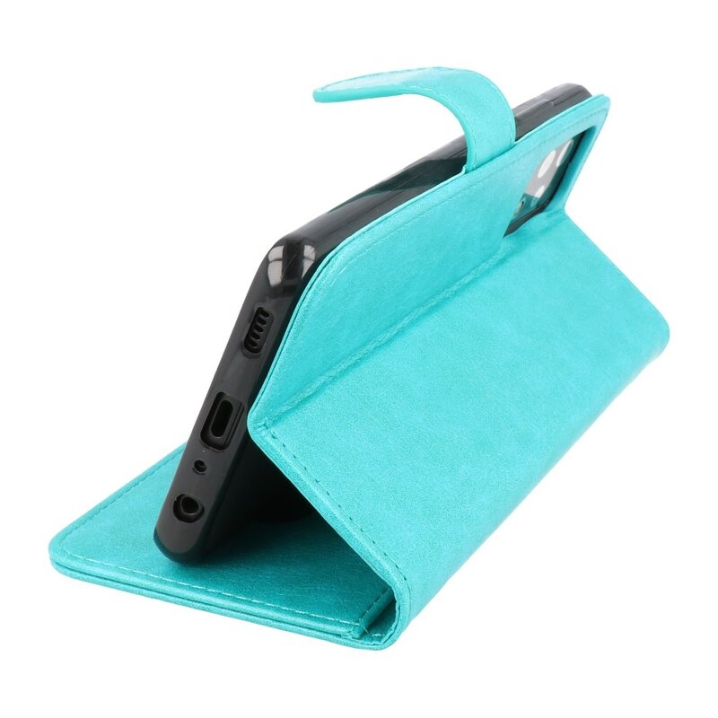 Bookstyle Wallet Cases Hoesje voor Samsung A72 5G Groen