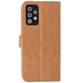 Custodia a portafoglio Bookstyle per Samsung Galaxy A72 5G marrone