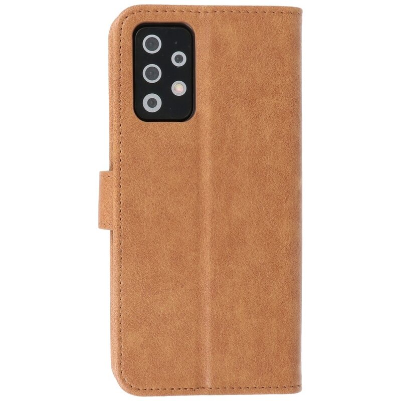 Custodia a portafoglio Bookstyle per Samsung Galaxy A72 5G marrone