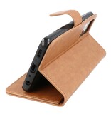 Custodia a portafoglio Bookstyle per Samsung Galaxy A72 5G marrone