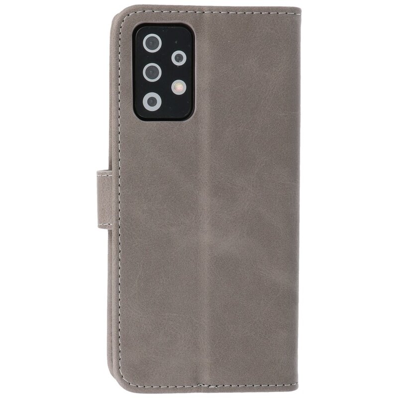 Custodia a portafoglio Bookstyle per Samsung Galaxy A72 5G grigio