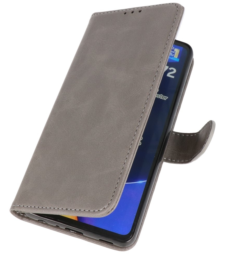 Bookstyle Wallet Cases Hoesje voor Samsung A72 5G Grijs