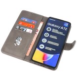 Bookstyle Wallet Cases Hoesje voor Samsung A72 5G Grijs