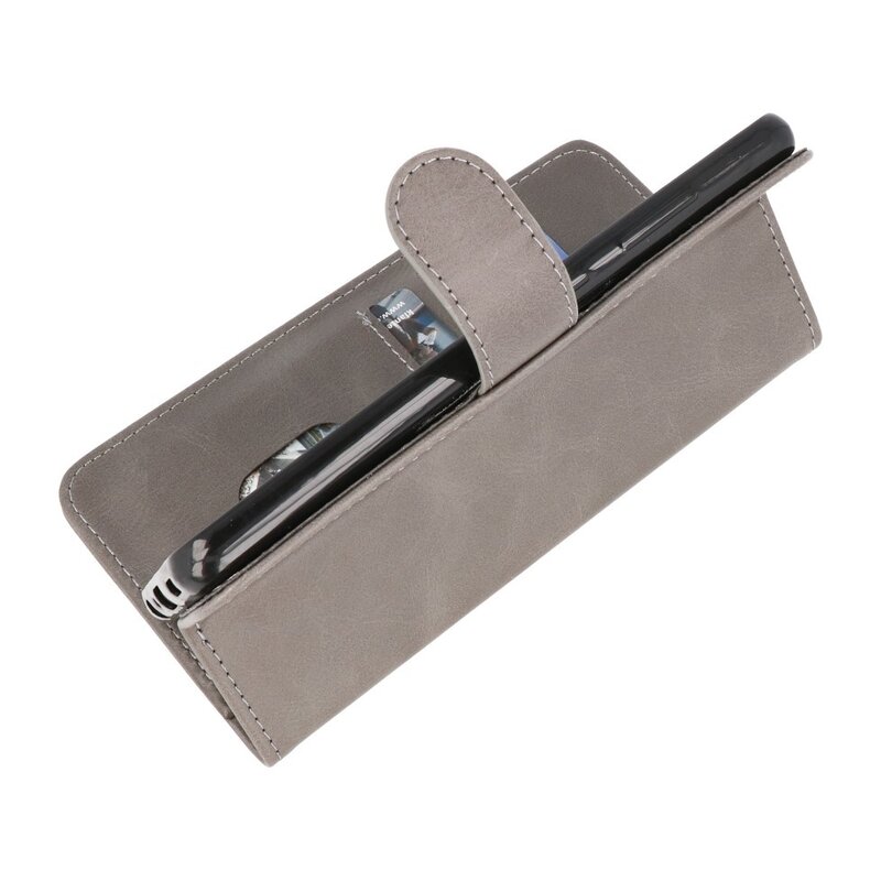 Custodia a portafoglio Bookstyle per Samsung Galaxy A72 5G grigio