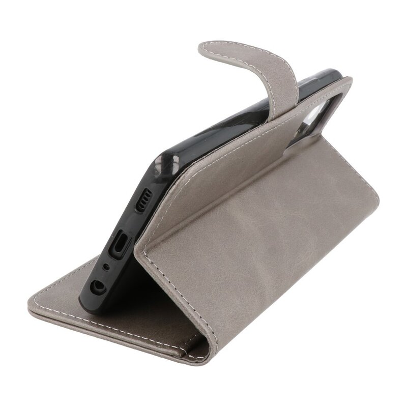 Custodia a portafoglio Bookstyle per Samsung Galaxy A72 5G grigio