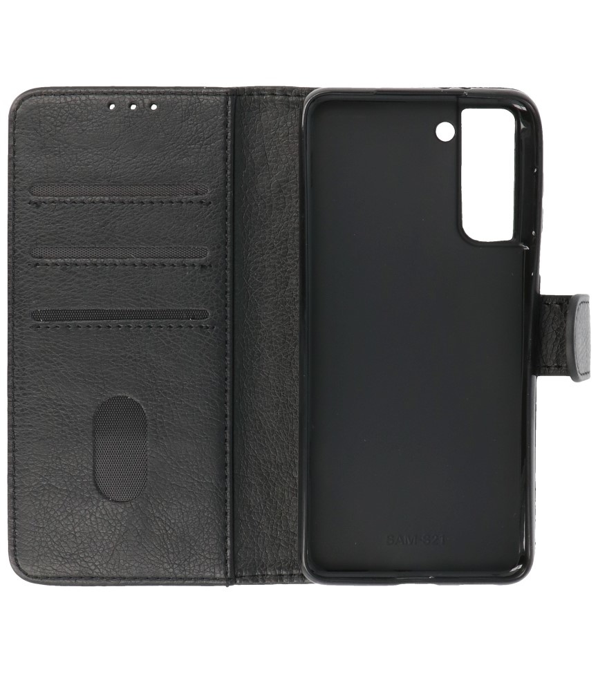 Bookstyle Wallet Cases Hülle Samsung Galaxy S21 Schwarz