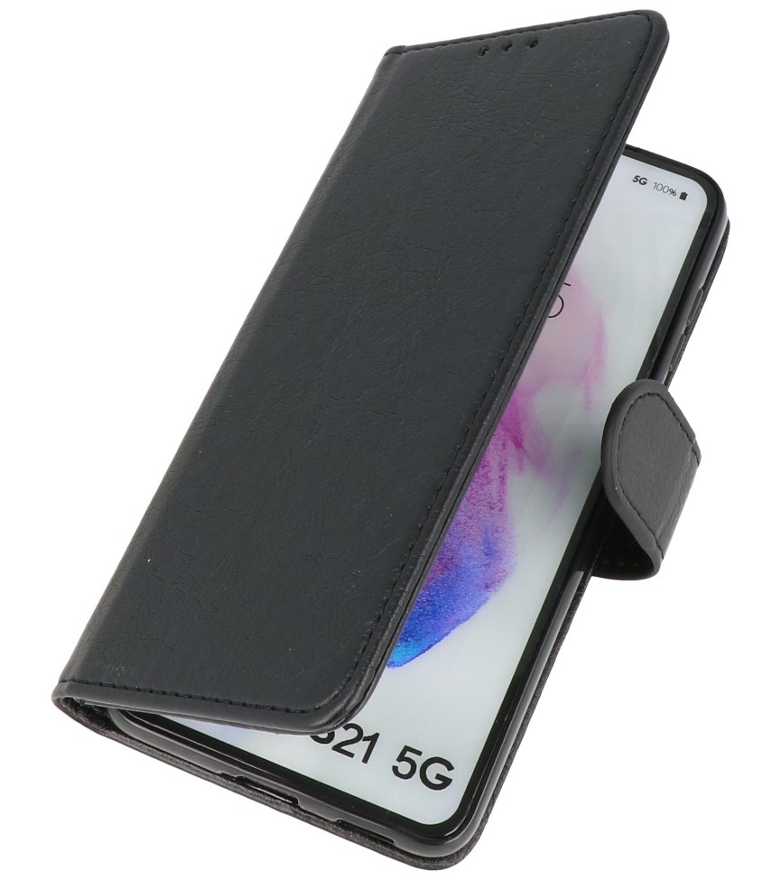 Custodia a portafoglio Bookstyle Custodia per Samsung Galaxy S21 nera