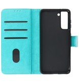Bookstyle Wallet Cases Hoesje voor Samsung S21 Groen