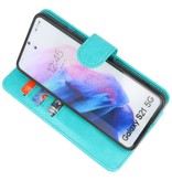 Bookstyle Wallet Cases Hoesje voor Samsung S21 Groen