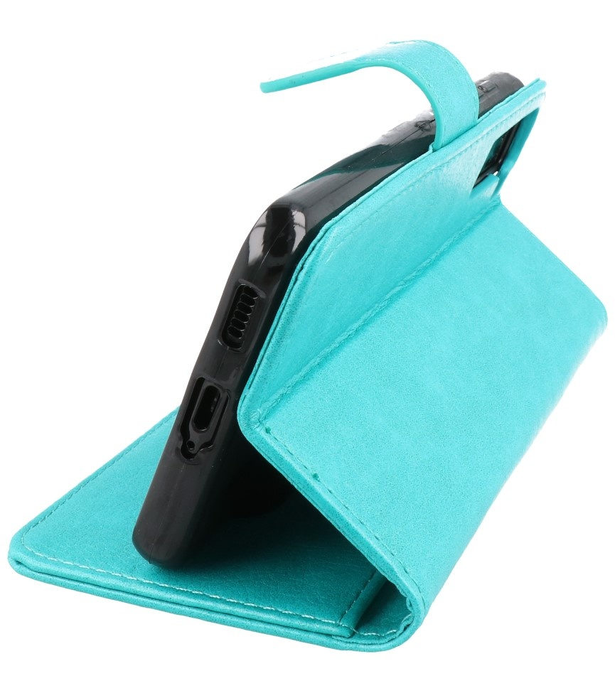 Bookstyle Wallet Cases Hoesje voor Samsung S21 Groen