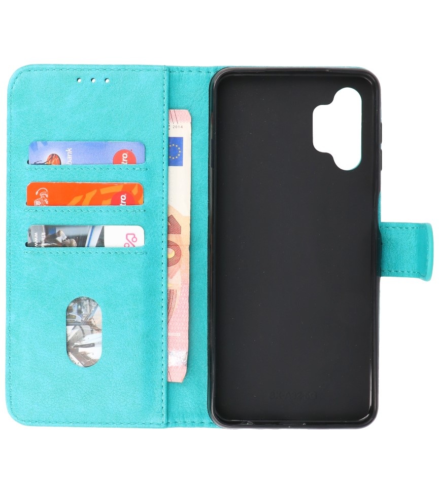 Bookstyle Tegnebog Etui Samsung Galaxy A32 4G Grøn